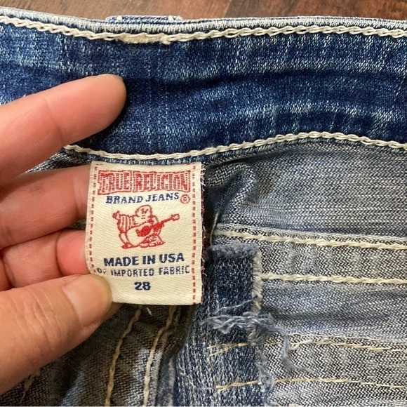 TRUE RELIGION BRAND JEANS RAINBOW JOEY boot cut Flare Y2K fashion size 28. GUC - Picture 10 of 14
